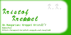 kristof kreppel business card